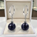10 mm Faceted Blue Goldstone Earrings with Silver-Tone Stainless Steel Leverback Clasps 10 mm Faceted Blue Goldstone Earrings with Silver-Tone Stainless Steel Leverback Clasps