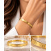 Gold Stainless Steel Cross Bangle – Elegant Faith-Inspired Design Gold Stainless Steel Cross Bangle – Elegant Faith-Inspired Design