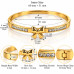 Gold Stainless Steel Bow Bangle with Zirconia – Elegant Ribbon Design Gold Stainless Steel Bow Bangle with Zirconia – Elegant Ribbon Design