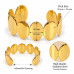 Gold Stainless Steel Oval Open Bangle – Adjustable Gold Stainless Steel Oval Open Bangle – Adjustable