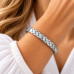Silver-Tone Stainless Steel Woven Design Bangle Silver-Tone Stainless Steel Woven Design Bangle