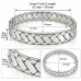 Silver-Tone Stainless Steel Woven Design Bangle Silver-Tone Stainless Steel Woven Design Bangle